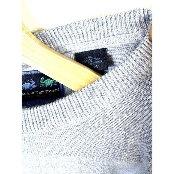 Men's Charleston Threads Lightweight Cotton Sweater Light Blue Sz XL EUC - Picture 5 of 10